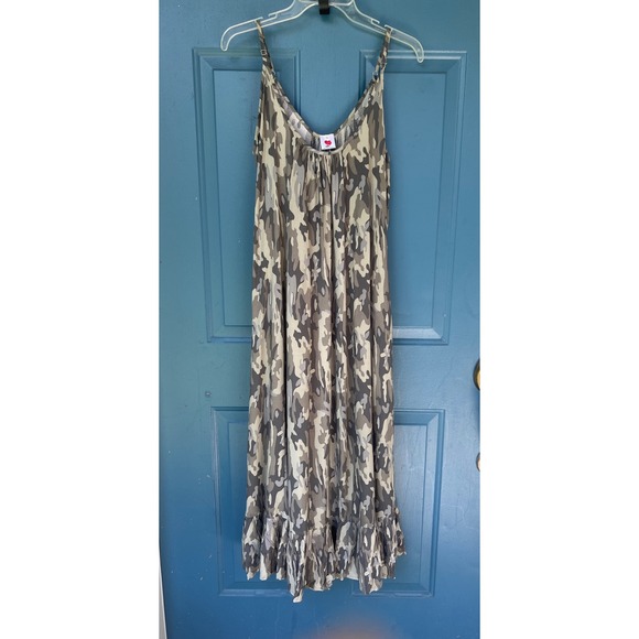 NWT Camo Print Maxi Dress Sleeveless Casual Summer Women's Sundress - Medium - Picture 5 of 8